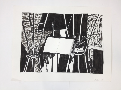 Dessin d'un élève
Encre de chine