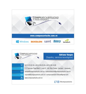 Tarjetas de presentación para Compuscartucho