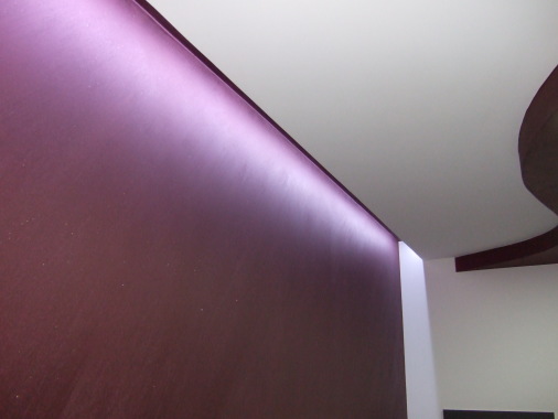 realizzazione contro soffitto con taglio led
