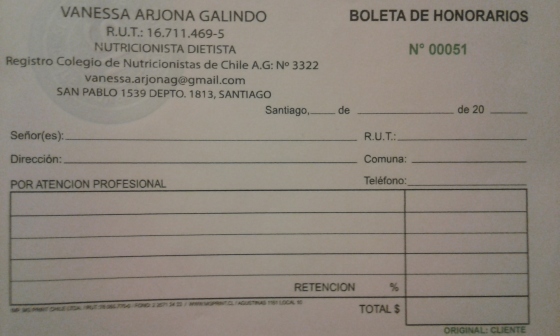 Boleta de Honorarios