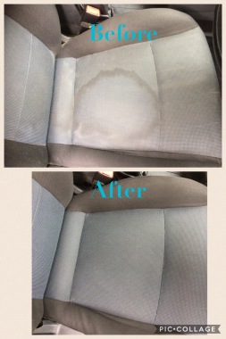 Car interior upholstery cleaning