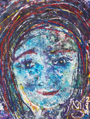 Autoportrait d'eau
Acrylique
90 cm de hauteur par 70 cm de largeur
