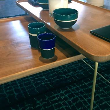 Architecture d'intérieur - Tables basses noyer et acier laitonné - 2018