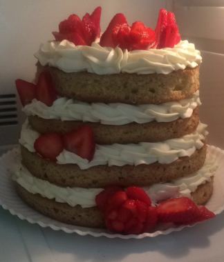 Delicioso pastel desnudó