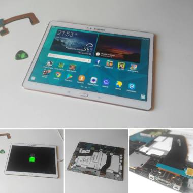 Changement du port micro USB de charge sur une tablette Samsung Galaxy SM-T800.