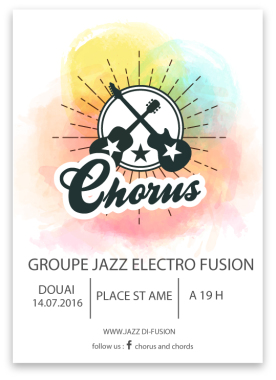 flyers et logo pour un groupe de musique
