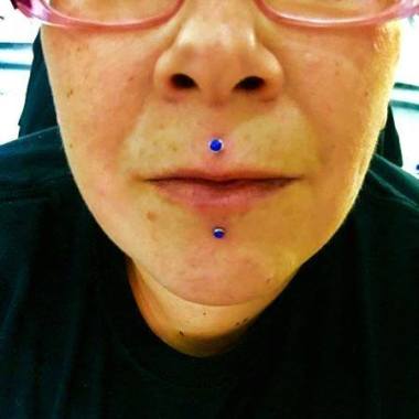 médusa et labret centré