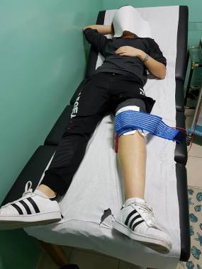 Trauma distorsivo ginocchio,veicolazione antinfiammatorio con Dermoelettroporazione