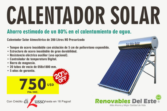 Calentador De Agua Solar