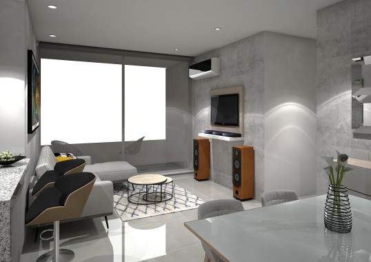 Diseño para apartamento de 75 m2