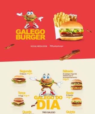 Social Mídia Galego Burger