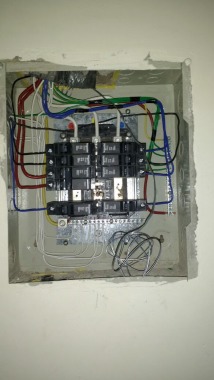 Tablero eléctrico peinado
