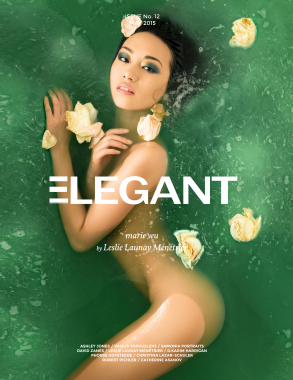 Retouche d'une photo de Leslie Launay Menetrier en couverture d'Elegant Magazine -  Water Memories