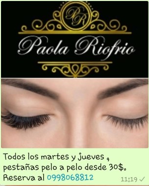 Aplicación de pestañas pelo a pelo desde 40$