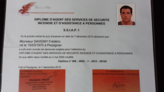 diplome incendie 
prevention et lutte incendie