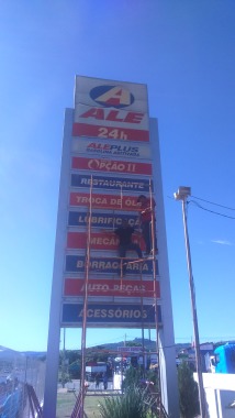 placas luminosas posto opção l e ll