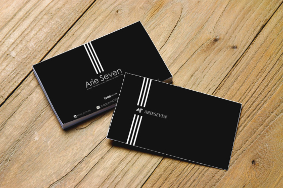 Desain Kartu nama minimalis Black No 