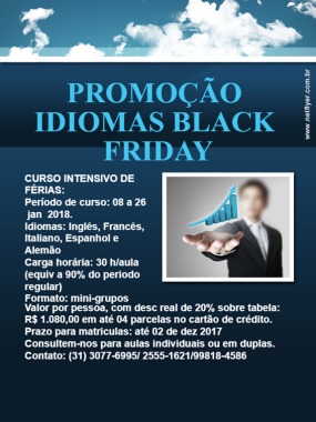 Promoçao valida para matriculas até 02 de dezembro.