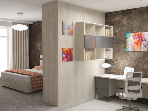 Bedroom and mini office
