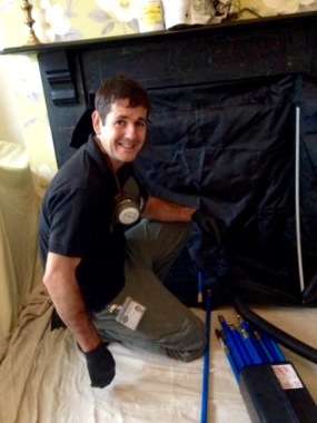 Tim Jackson ICS qualified chimney sweep.