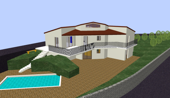 Esquisse de villa Nyons