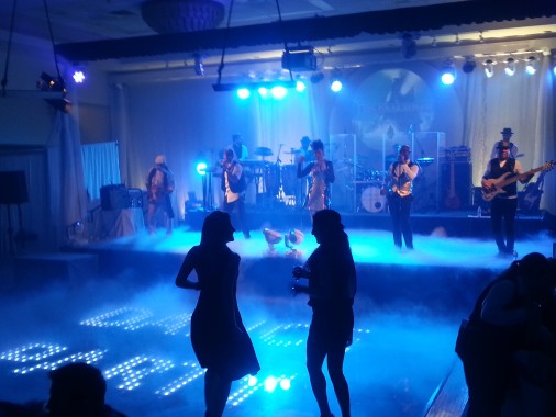 LED Dance Floor at a Christmas Party