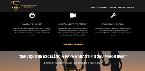 Site criado para o Grupo BWG Segurança e Zeladoria Patrimonial