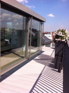 Eine Dachterrassenverglasung in München, die ich erstellt habe