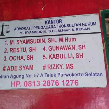M.Syamsudin.,Sh,M.Hum & Rekan