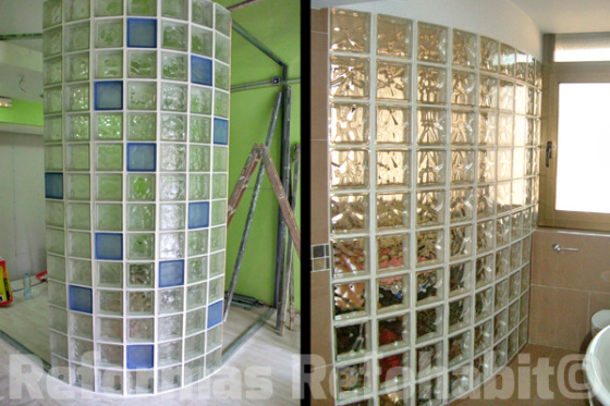 Separaciones de habitaciones con piezas de pavés.