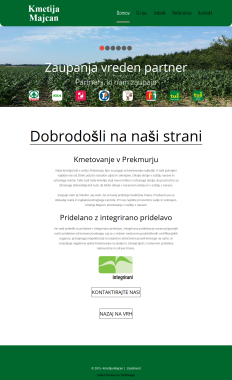 Spletna stran za Kmetijo Majcan