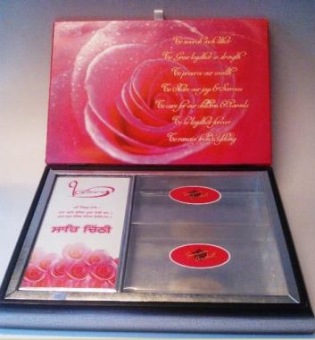 colorful wedding invitation box design by bigbyte