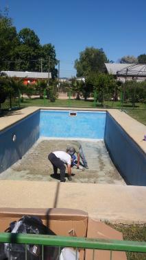 limpieza de piscina para pintado