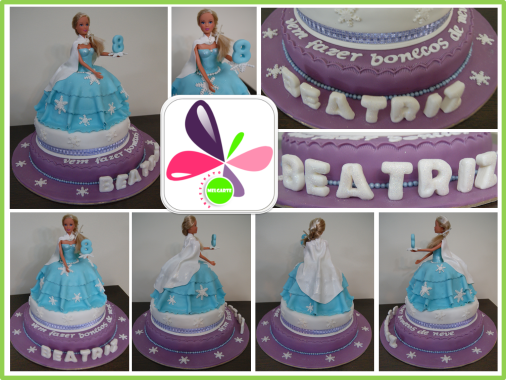 "Frozen" - Bolo de chocolate e nozes com recheio de leite condensado