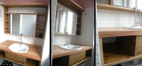 Arredo bagno in legno nuovo e riciclato