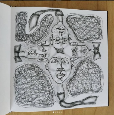 Croquis de quatres hommes