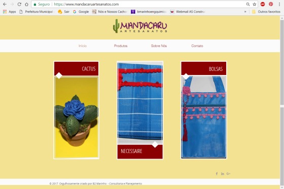 Site de empresa de artesanato
