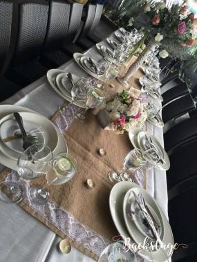 Banquetes, Loza, cristaleria, manteleria.