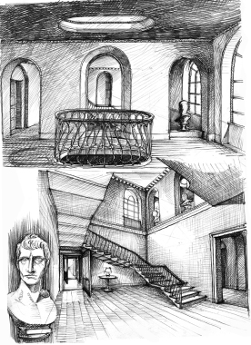 Moggerhanger Villa en Bedfordshire, Angleterre, réalisé par John Soane