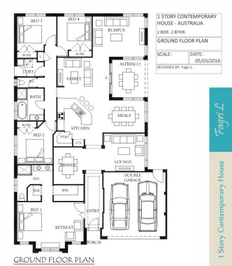 1 Story contemporary house design