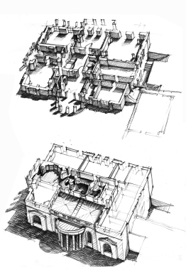 Moggerhanger Villa en Bedfordshire, Angleterre, réalisé par John Soane
