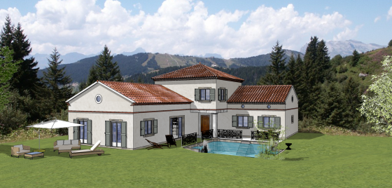 Une partie d'un ensemble architectural conçu par ma compagne (Architecte DPLG) sur une commande d'un Constructeur.