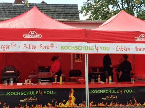 Aufbau bei  Straßenfest