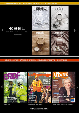 10 ans de campagnes montres de LUXE EBEL 

5 ans avec les magazines ERDF VIVRE ou Minorange  groupe Bouygues
