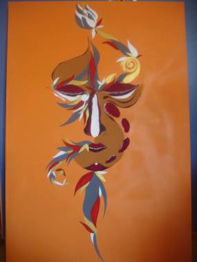 Acrilico su tela 80x120- solo exhibition Bar 3 tazze Casalnuovo (Na)