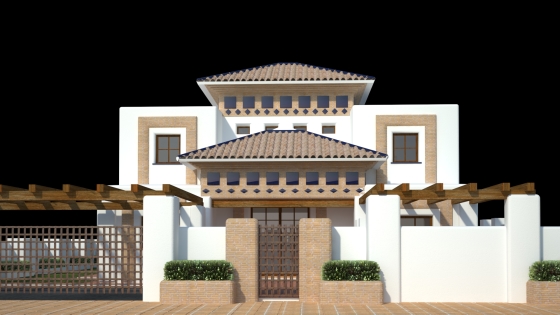 Propuesta vivienda unifamiliar en Benalmadena- FACHADA BLANCA