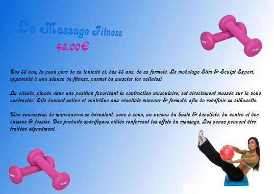 Cure fitness à votre domicile.