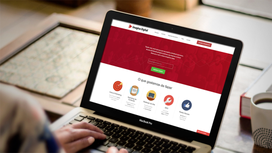 Desenvolvimento do site Imagina Digital