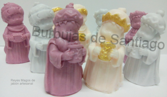 Reyes Magos de jabón artesanal.