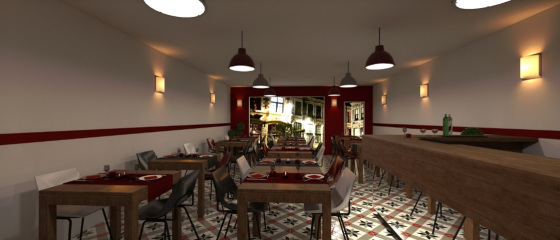 DECORATION INTERIEURE & AMENAGEMENT D'UNE RESTAURANT - Un projet conçu pour créer un cadre authentique et une ambiance conviviale pour ce futur restaurant lillois qui s’appellera « Le Coquelicot ».